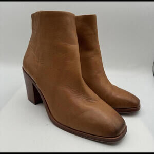 Frye Georgia Leather Bootie Heel Brown Size 7.5 US